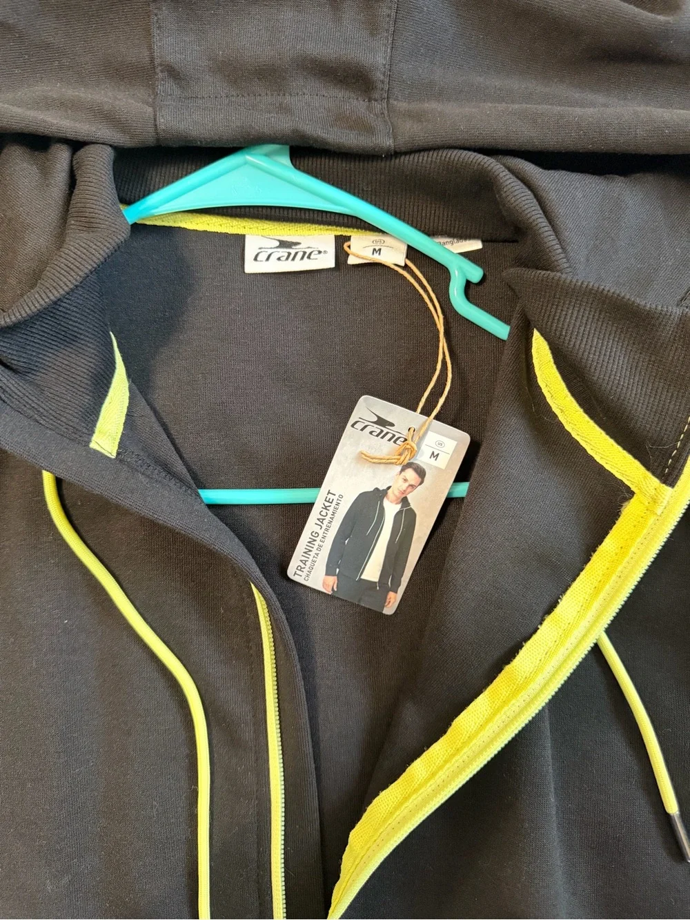 Crane Men’s Full-Zip Training Hoodie – Size Medium – NWT